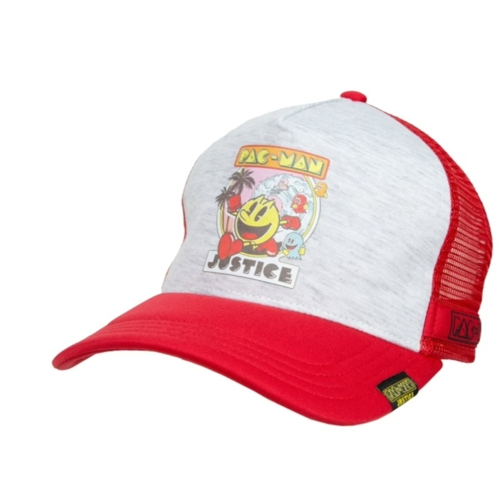 Pac-Man X Justice Retro Video Game Baseball Cap Adjustable 80s 90s Y2K Gamer Hat